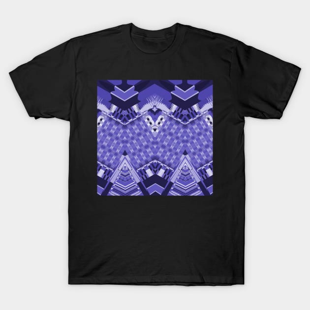 Ultra Violet Detailed Chevron Pattern T-Shirt by KirstenStar 